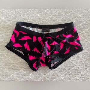 Andrew Christian Pink and Black Men’s Swim Brief Size Large